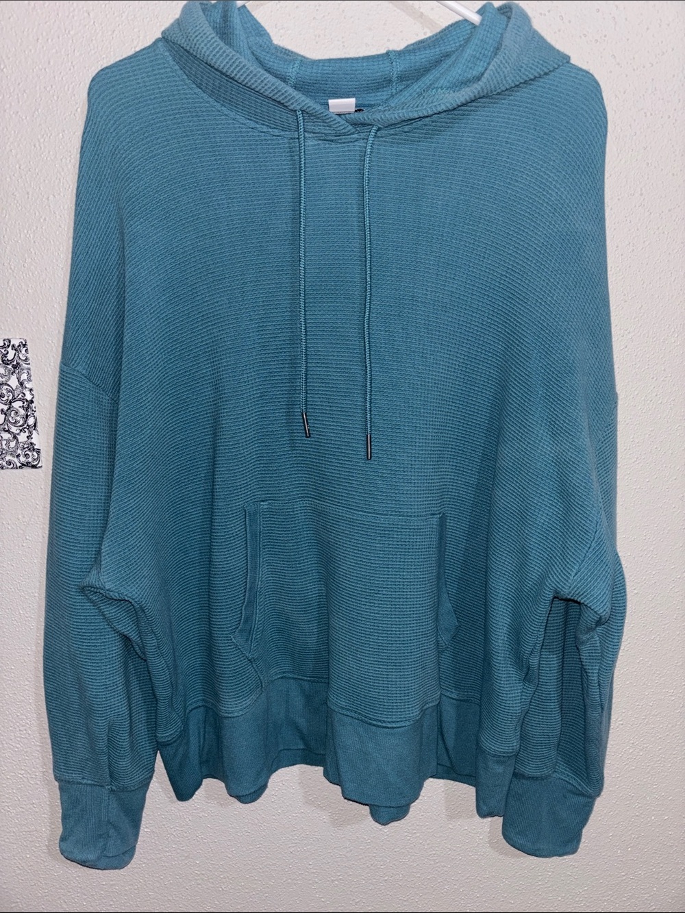 Athleta Balance Waffle Hoodie in dark teal (size 1X)